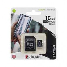 Карта пам'яті Kingston MicroSDHC (UHS-1) 16gb 10 Class & Adapter