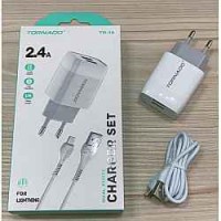 Сетевое Зарядное Устройство 2in1 TORNADO TD-16  (2USB 2.4A) Lighting