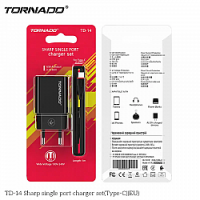 Сетевое Зарядное Устройство 2in1 TORNADO TD-14 (1USB/2.1A)  Type-C