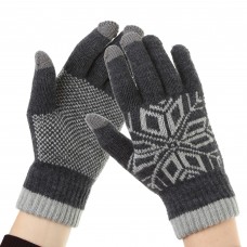 Рукавички ArmorStandart Touch Gloves Snowflake з орнаментом Light Grey (ARM59995)