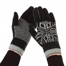 Рукавички ArmorStandart Touch Gloves Snowflake с орнаментом Blue (ARM59994)