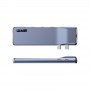 Хаб USB-C ArmorStandart For MacBook M-Series HD4K+LAN+PD+3USB+TF/SDcard Gray (ARM69367)