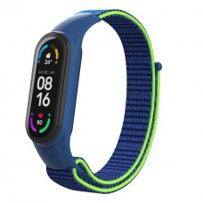 Ремінець нейлоновий ArmorStandart для Xiaomi Mi Band 7/6/5/4 Blue / Green (ARM67844)