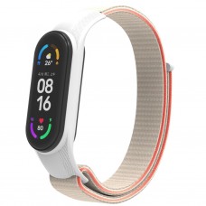 Ремінець нейлоновий ArmorStandart для Xiaomi Mi Band 7/6/5/4 White / Red (ARM67846)