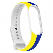 Ремінець ArmorStandart для Xiaomi Mi Band 7/6/5 New Style Blue - Yellow (ARM61907)