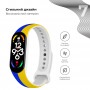 Ремінець ArmorStandart для Xiaomi Mi Band 7/6/5 New Style Blue - Yellow (ARM61907)