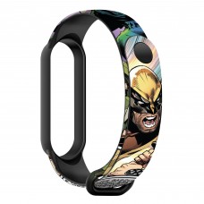 Ремінець ArmorStandart Superhero для Xiaomi Mi Band 7/6/5 Wolverine comix Black (ARM59265)