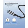 Аудіо кабель UGREEN AV142 USB Type C to 3.5mm Female Cable 10cm (Gray) (UGR-30632) (UGR-30632)