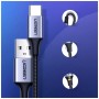 Кабель UGREEN US288 USB-A 2.0 to USB-C Cable Nickel Plating Aluminum Braid 1m (Black) (UGR-60126) (UGR-60126)