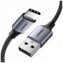 Кабель UGREEN US288 USB-A 2.0 to USB-C Cable Nickel Plating Aluminum Braid 1m (Black) (UGR-60126) (UGR-60126)