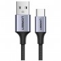 Кабель UGREEN US288 USB-A 2.0 to USB-C Cable Nickel Plating Aluminum Braid 1m (Black) (UGR-60126) (UGR-60126)