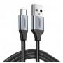 Кабель UGREEN US288 USB-A 2.0 to USB-C Cable Nickel Plating Aluminum Braid 1m (Black) (UGR-60126) (UGR-60126)