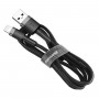 Кабель Baseus Cafule Cable USB For Lightning 2.4A 0.5m Gray+Black (CALKLF-AG1)