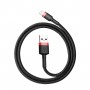 Кабель Baseus Cafule Cable USB For Lightning 2.4A 0.5m Red+Black (CALKLF-A19)