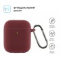 Чохол ArmorStandart Ultrathin Silicone Case With Hook для Apple AirPods 2 Burgundy (ARM59680)