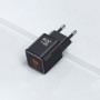 Мережевий зарядний пристрій Usams US-CC189 PD30W+QC3.0 A+C Dual-port Fast Charger (EU)--X-ron Series Black (CC189TC01)