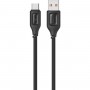 Кабель Usams US-SJ619 3A Type-C Charging & Data Cable -- Moe Series 1m Black (SJ619USB01)