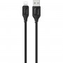 Кабель Usams US-SJ618 2.4A Lightning Charging & Data Cable -- Moe Series 1m Black (SJ618USB01)