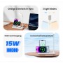 Бездротовий зарядний пристрій Usams US-CD195 15W 4in1 Wireless Charging Holder With Table Lamp (CD195WXC01)