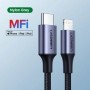 Кабель UGREEN US304 USB-C to Lightning M/M Cable Aluminum Shell Braided 1m (Black) (UGR-60759) (UGR-60759)