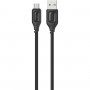 Кабель Usams US-SJ620 Micro Charging & Data Cable -- Moe Series 1m Black (SJ620USB01)