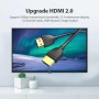 Кабель Тонкий HDMI Vention Slim Portable HDMI 2,0 - 1.5M. Black (AAIBG)