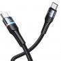 Кабель Usams US-SJ537 U76  Type-C to Type-C PD 100W Fast Charging & Data Cable 1.2m Black (SJ537USB01)