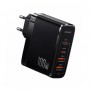 Мережевий зарядний пристрій USAMS-UC  Fast Charger Kit --UC Series (T44 100W 4 Ports GaN Fast Charger (EU)+ SJ524 U71 C To C 100W PD Cable 1.2m) (UCTZ01)