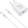 Мережевий зарядний пристрій BOROFONE BA38A Plus Speedy PD20W charger set (Type-C to Lightning) White (BA38ALW)