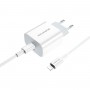 Мережевий зарядний пристрій BOROFONE BA38A Plus Speedy PD20W charger set (Type-C to Lightning) White (BA38ALW)