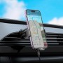 Тримач для мобільного з БЗП BOROFONE BH205 Rusher infrared wireless fast charging car holder(air outlet) Black (6941991103087)