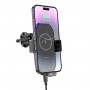 Тримач для мобільного з БЗП BOROFONE BH205 Rusher infrared wireless fast charging car holder(air outlet) Black (6941991103087)