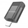 Адаптер BOROFONE BV18 iP male to USB female USB2.0 adapter Black (6941991103988)