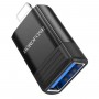 Адаптер BOROFONE BV18 iP male to USB female USB2.0 adapter Black (6941991103988)