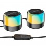 Портативна колонка BOROFONE BP12 Colorful BT wired 2-in-1 computer speaker Black (6974443387179)