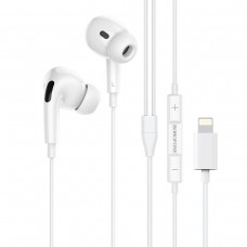 Навушники BOROFONE BM30 Pro Original series earphones for Lightning White (BM30PLW)