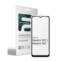 Захисне скло ArmorStandart Full Glue HD для Xiaomi Redmi 12C / 10C Black (ARM68638)