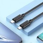 Кабель HOCO X88 Gratified 60W charging data cable for Type-C to Type-C Black (6931474783363)