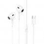 Навушники HOCO M1 Max crystal earphones for Type-C with mic White (6931474754707)