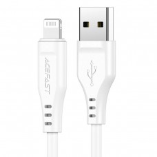 Кабель ACEFAST C3-02 USB to iP 2.4A, 1.2m, TPE, TPE connectors, White (AFC3-02W)