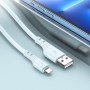 Кабель HOCO X97 Crystal color silicone charging data cable iP light blue (6931474799807)