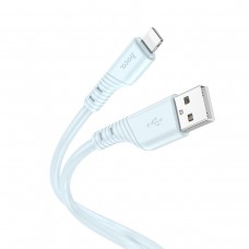 Кабель HOCO X97 Crystal color silicone charging data cable iP light blue (6931474799807)