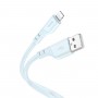 Кабель HOCO X97 Crystal color silicone charging data cable iP light blue (6931474799807)