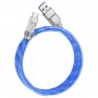 Кабель HOCO U113 Solid 100W silicone charging data cable Type-C Blue (6931474790088)