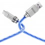 Кабель HOCO U113 Solid 100W silicone charging data cable Type-C Blue (6931474790088)