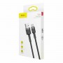 Кабель Baseus Cafule Cable USB For Type-C 3A 0.5m Gray+Black (CATKLF-AG1)