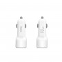 Автомобільний зарядний пристрій HOCO Z23 grand style dual-port car charger set with Micro cable White (6957531078029)