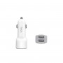 Автомобільний зарядний пристрій HOCO Z23 grand style dual-port car charger set with Micro cable White (6957531078029)