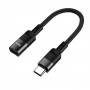 Кабель HOCO U107 Type-C male to iP female adapter cable(L=0.1m) Black (6931474789983)