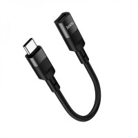 Кабель HOCO U107 Type-C male to iP female adapter cable(L=0.1m) Black (6931474789983)